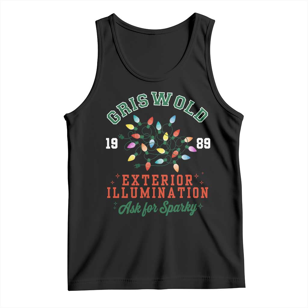 Funny Christmas Griswold Exterior Illumination Tank Top Ask For Sparky Xmas Movie - Wonder Print Shop