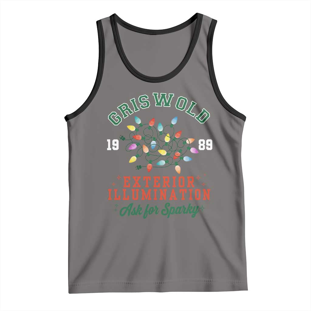Funny Christmas Griswold Exterior Illumination Tank Top Ask For Sparky Xmas Movie - Wonder Print Shop