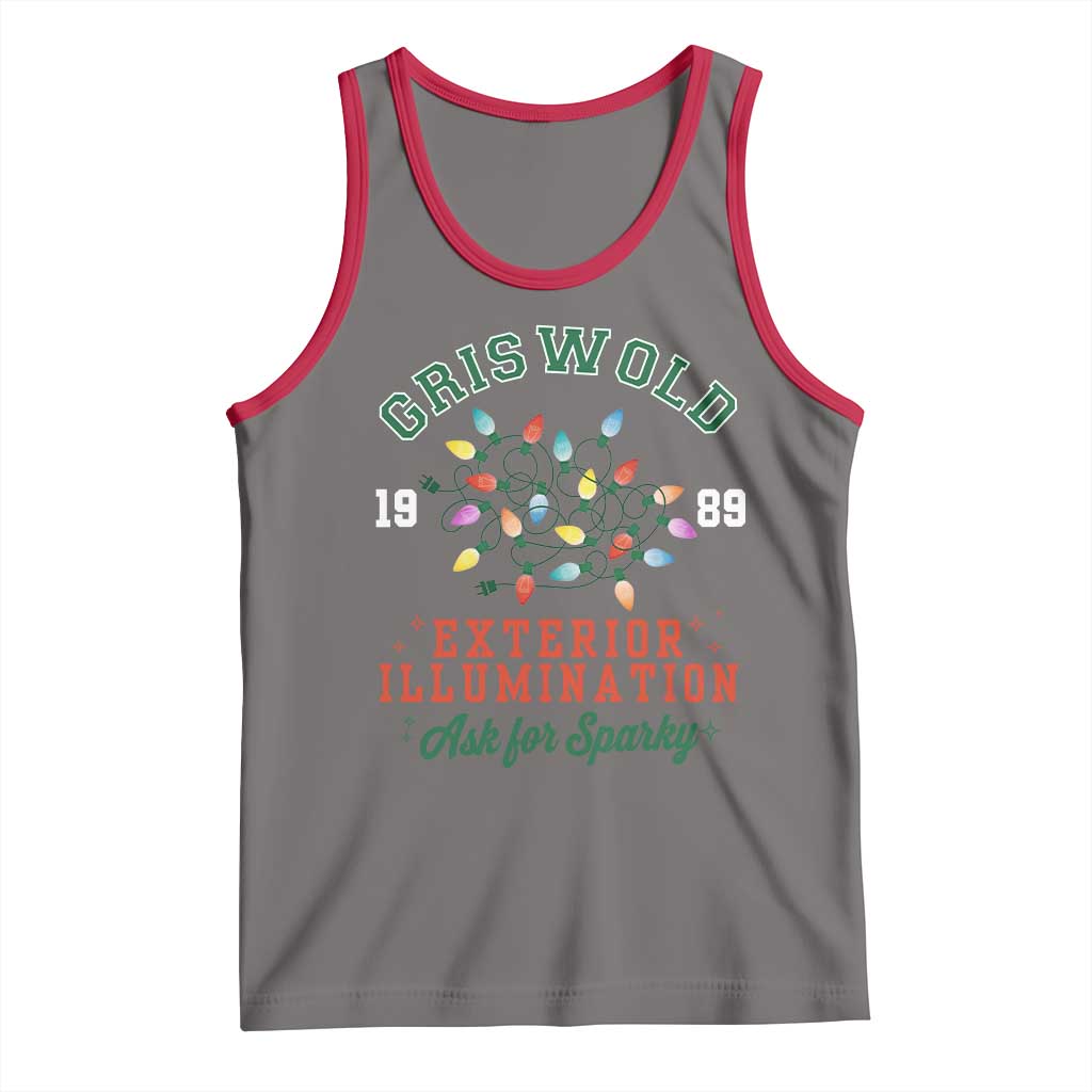 Funny Christmas Griswold Exterior Illumination Tank Top Ask For Sparky Xmas Movie - Wonder Print Shop