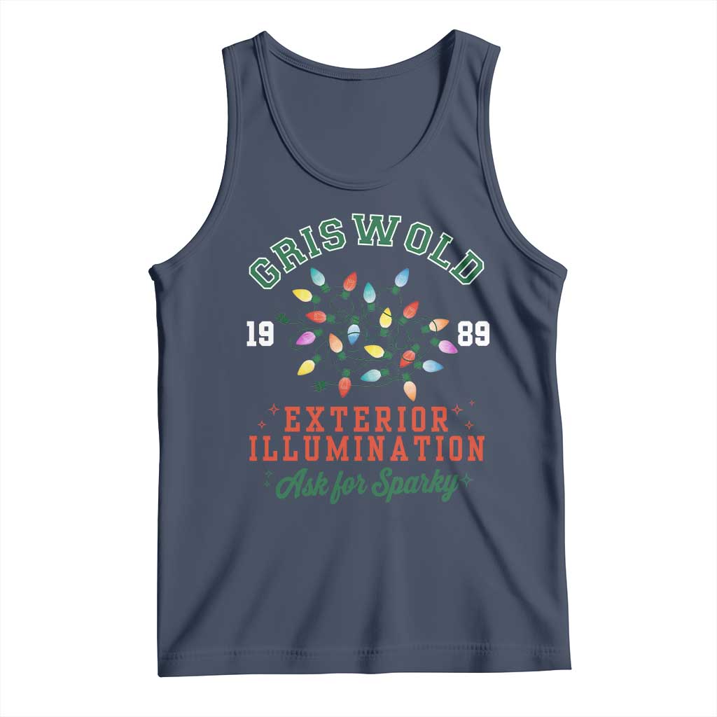 Funny Christmas Griswold Exterior Illumination Tank Top Ask For Sparky Xmas Movie - Wonder Print Shop