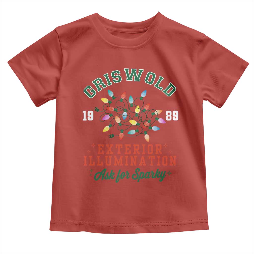 Funny Christmas Griswold Exterior Illumination Toddler T Shirt Ask For Sparky Xmas Movie - Wonder Print Shop