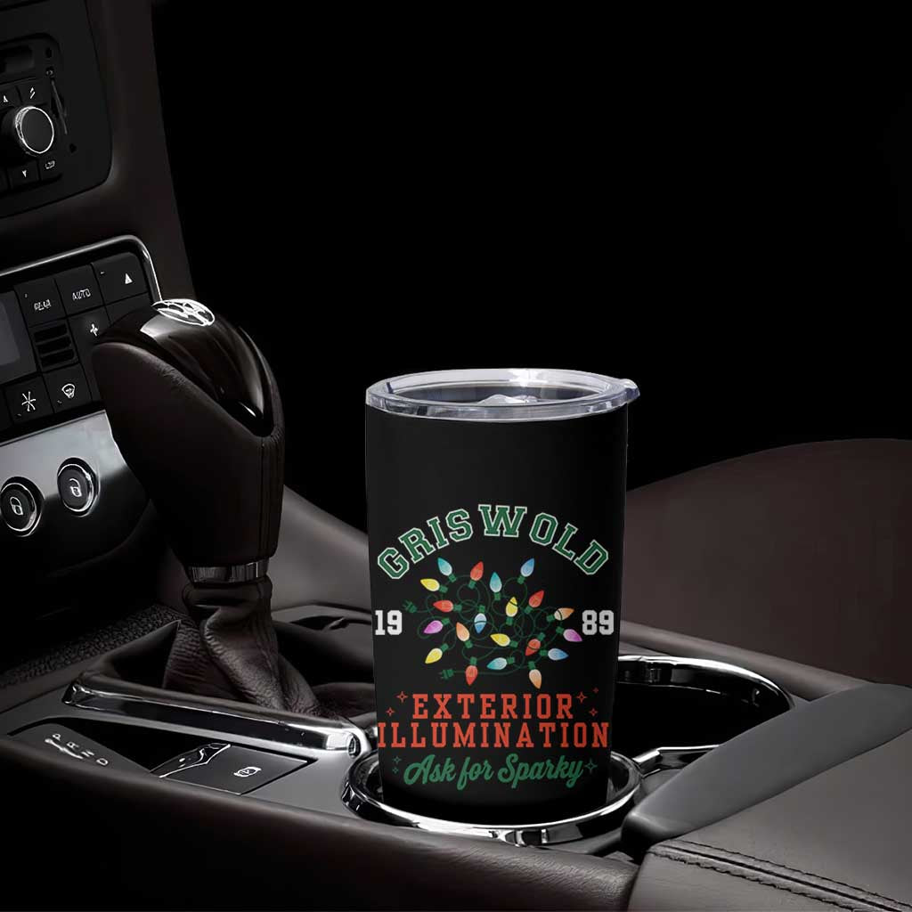 Funny Christmas Griswold Exterior Illumination Tumbler Cup Ask For Sparky Xmas Movie - Wonder Print Shop