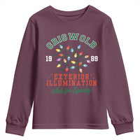 Funny Christmas Griswold Exterior Illumination Youth Sweatshirt Ask For Sparky Xmas Movie - Wonder Print Shop