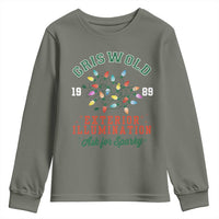 Funny Christmas Griswold Exterior Illumination Youth Sweatshirt Ask For Sparky Xmas Movie - Wonder Print Shop