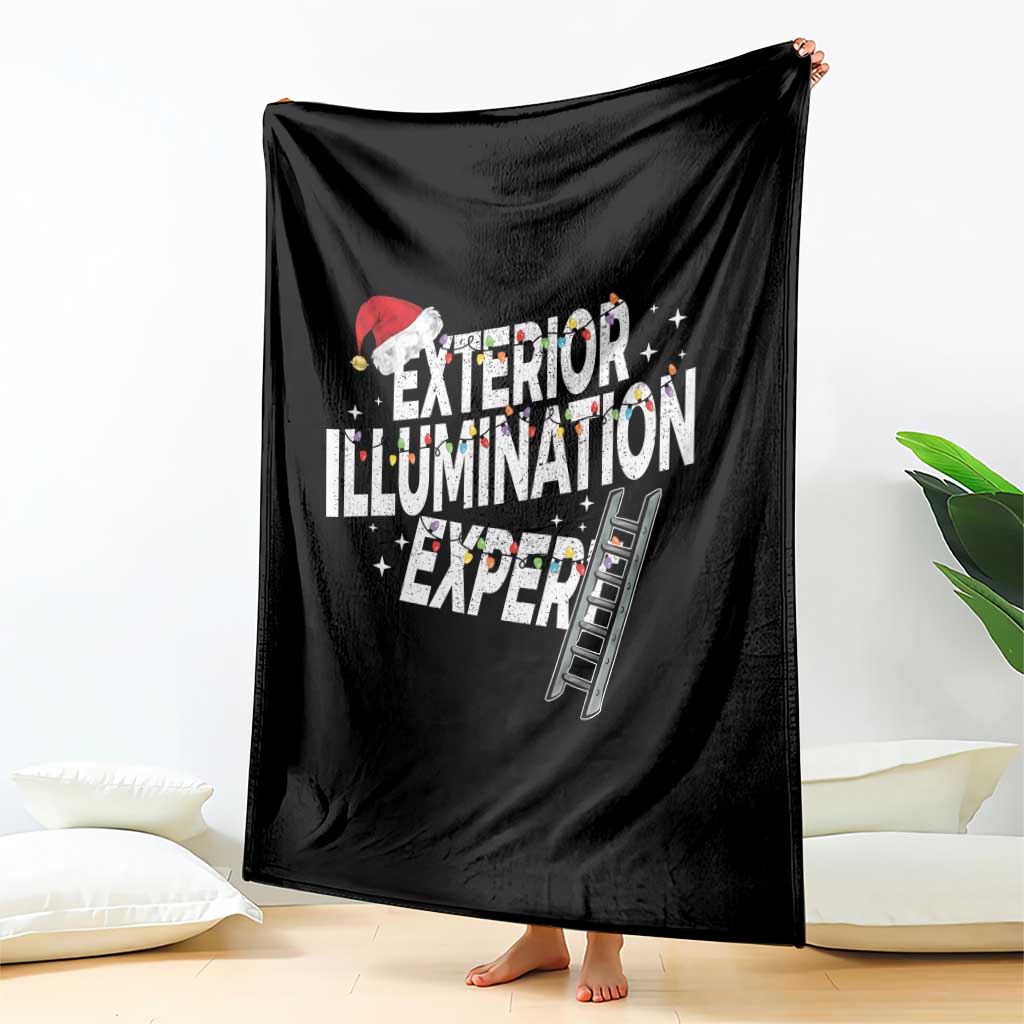Funny Christmas Exterior Illumination Expert Throw Blanket Xmas Lights Decorator - Wonder Print Shop