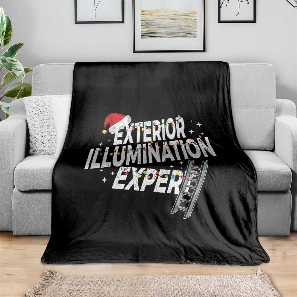 Funny Christmas Exterior Illumination Expert Throw Blanket Xmas Lights Decorator - Wonder Print Shop