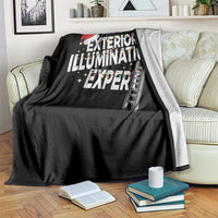 Funny Christmas Exterior Illumination Expert Throw Blanket Xmas Lights Decorator - Wonder Print Shop