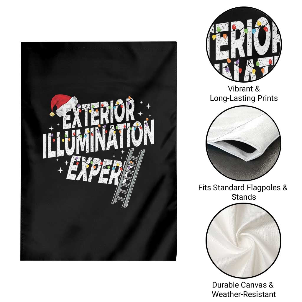 Funny Christmas Exterior Illumination Expert Garden Flag Xmas Lights Decorator - Wonder Print Shop