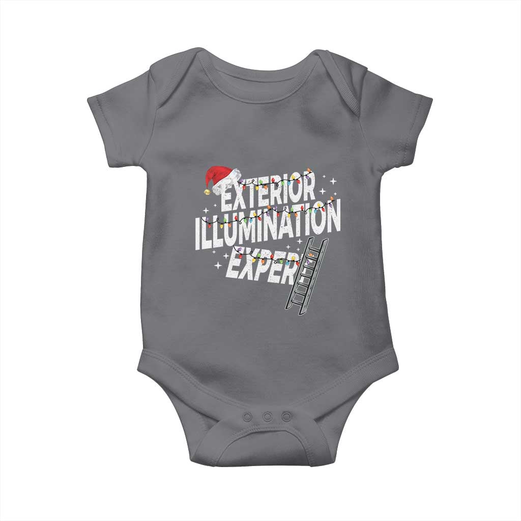 Funny Christmas Exterior Illumination Expert Baby Onesie Xmas Lights Decorator - Wonder Print Shop