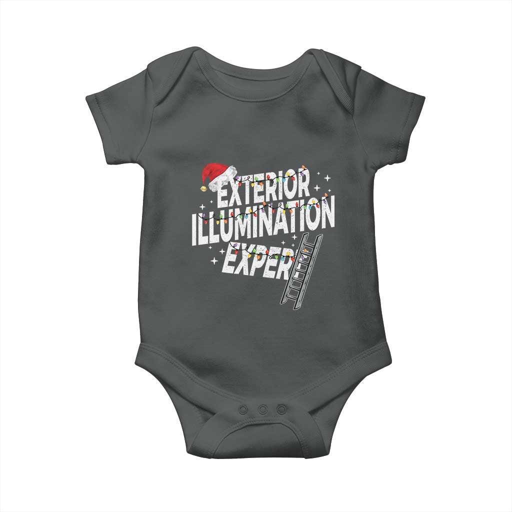 Funny Christmas Exterior Illumination Expert Baby Onesie Xmas Lights Decorator - Wonder Print Shop