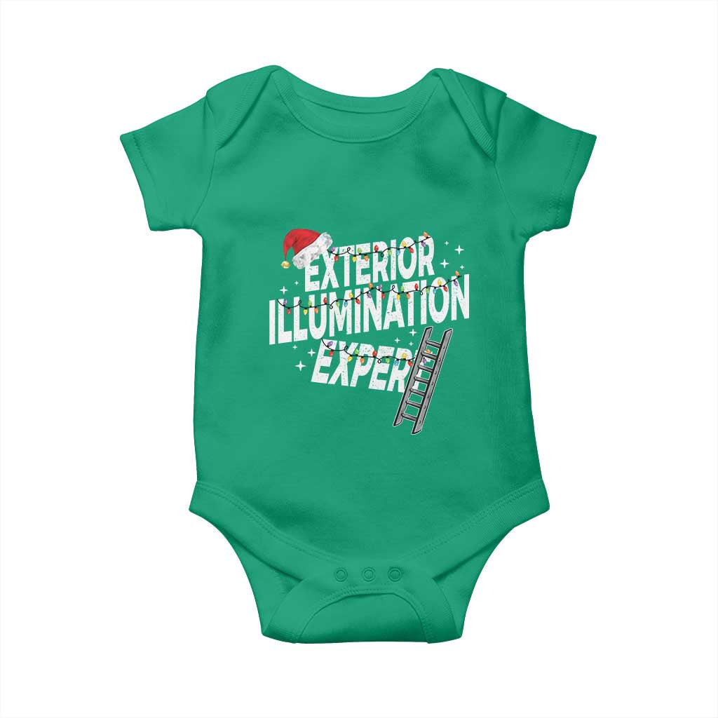 Funny Christmas Exterior Illumination Expert Baby Onesie Xmas Lights Decorator - Wonder Print Shop