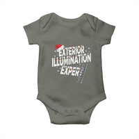Funny Christmas Exterior Illumination Expert Baby Onesie Xmas Lights Decorator - Wonder Print Shop