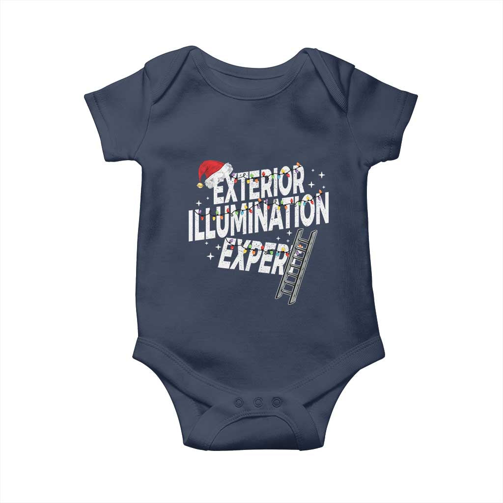 Funny Christmas Exterior Illumination Expert Baby Onesie Xmas Lights Decorator - Wonder Print Shop