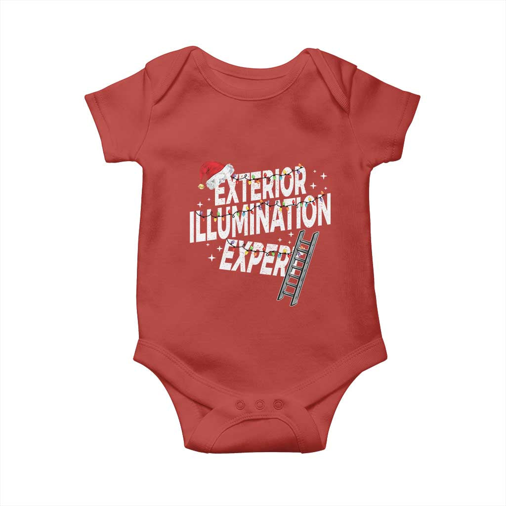 Funny Christmas Exterior Illumination Expert Baby Onesie Xmas Lights Decorator - Wonder Print Shop