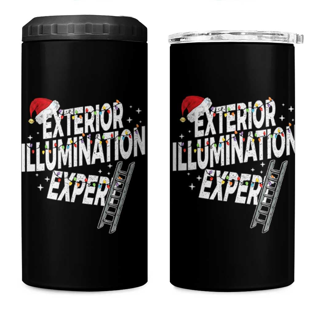 Funny Christmas Exterior Illumination Expert 4 in 1 Can Cooler Tumbler Xmas Lights Decorator - Wonder Print Shop