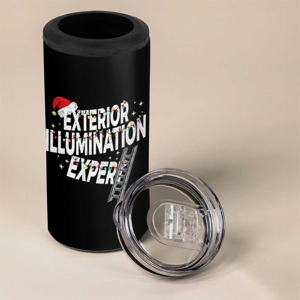 Funny Christmas Exterior Illumination Expert 4 in 1 Can Cooler Tumbler Xmas Lights Decorator - Wonder Print Shop