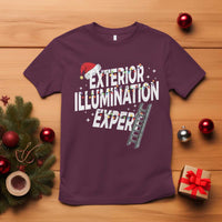 Funny Christmas Exterior Illumination Expert T Shirt Xmas Lights Decorator - Wonder Print Shop