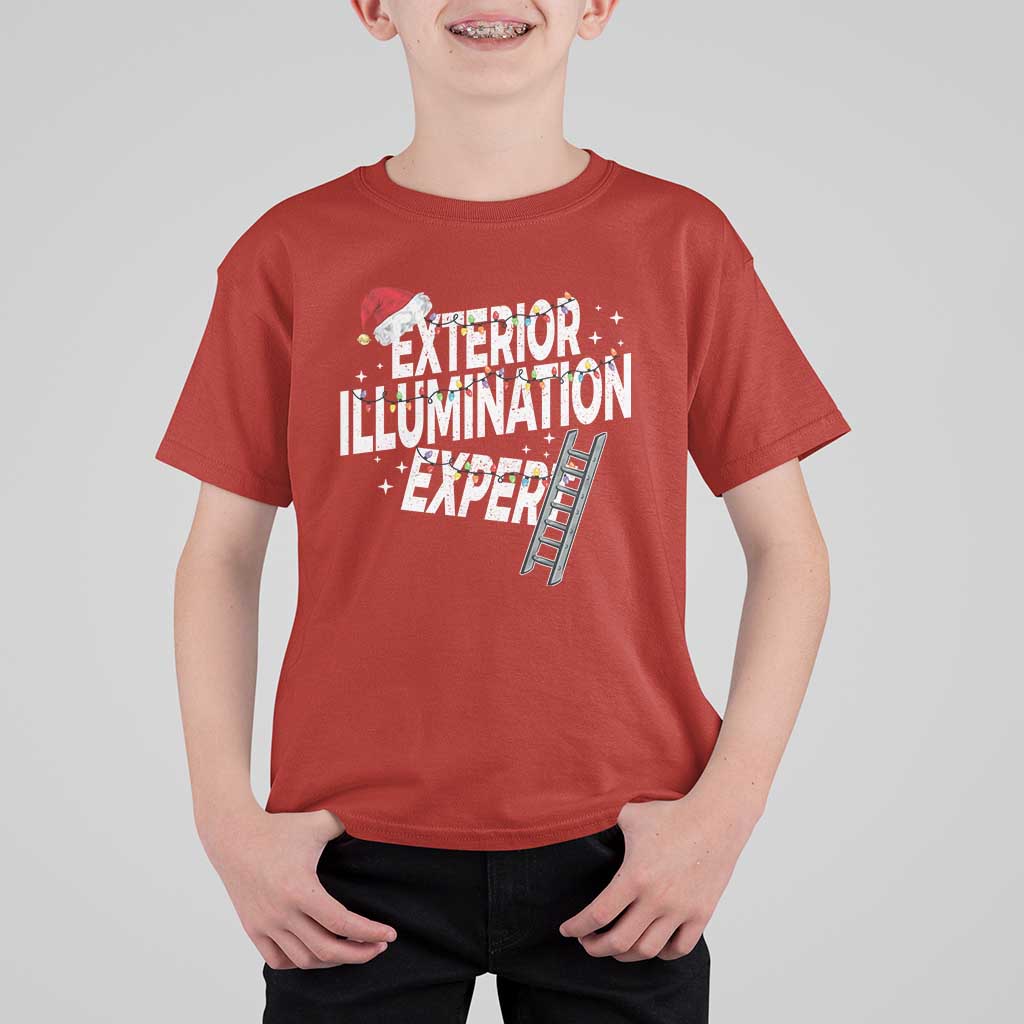 Funny Christmas Exterior Illumination Expert T Shirt For Kid Xmas Lights Decorator - Wonder Print Shop