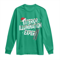 Funny Christmas Exterior Illumination Expert Long Sleeve Shirt Xmas Lights Decorator - Wonder Print Shop