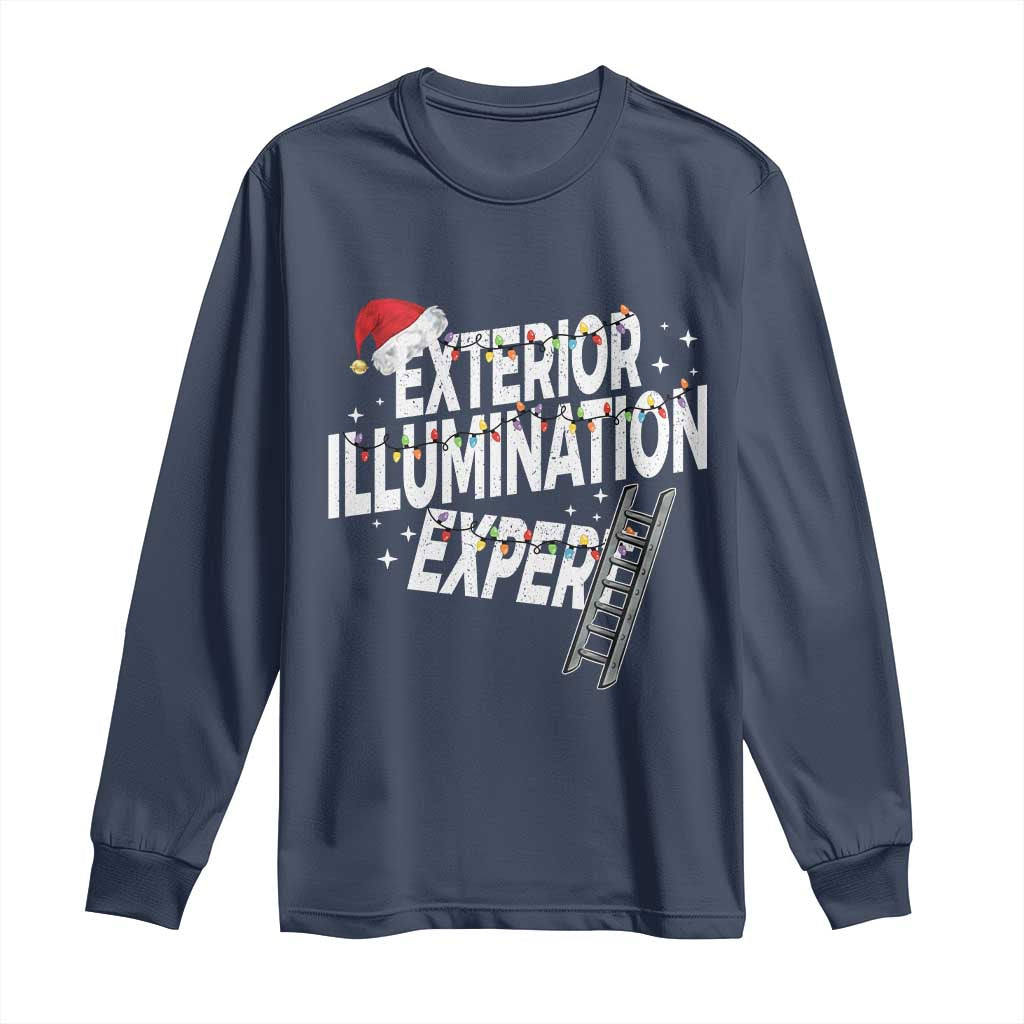 Funny Christmas Exterior Illumination Expert Long Sleeve Shirt Xmas Lights Decorator - Wonder Print Shop