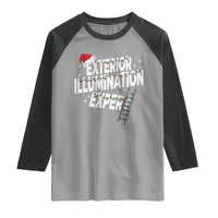 Funny Christmas Exterior Illumination Expert Raglan Shirt Xmas Lights Decorator - Wonder Print Shop