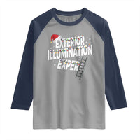 Funny Christmas Exterior Illumination Expert Raglan Shirt Xmas Lights Decorator - Wonder Print Shop