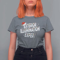 Funny Christmas Exterior Illumination Expert T Shirt For Women Xmas Lights Decorator - Wonder Print Shop