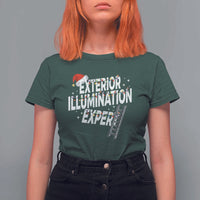 Funny Christmas Exterior Illumination Expert T Shirt For Women Xmas Lights Decorator - Wonder Print Shop