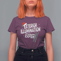 Funny Christmas Exterior Illumination Expert T Shirt For Women Xmas Lights Decorator - Wonder Print Shop