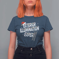 Funny Christmas Exterior Illumination Expert T Shirt For Women Xmas Lights Decorator - Wonder Print Shop