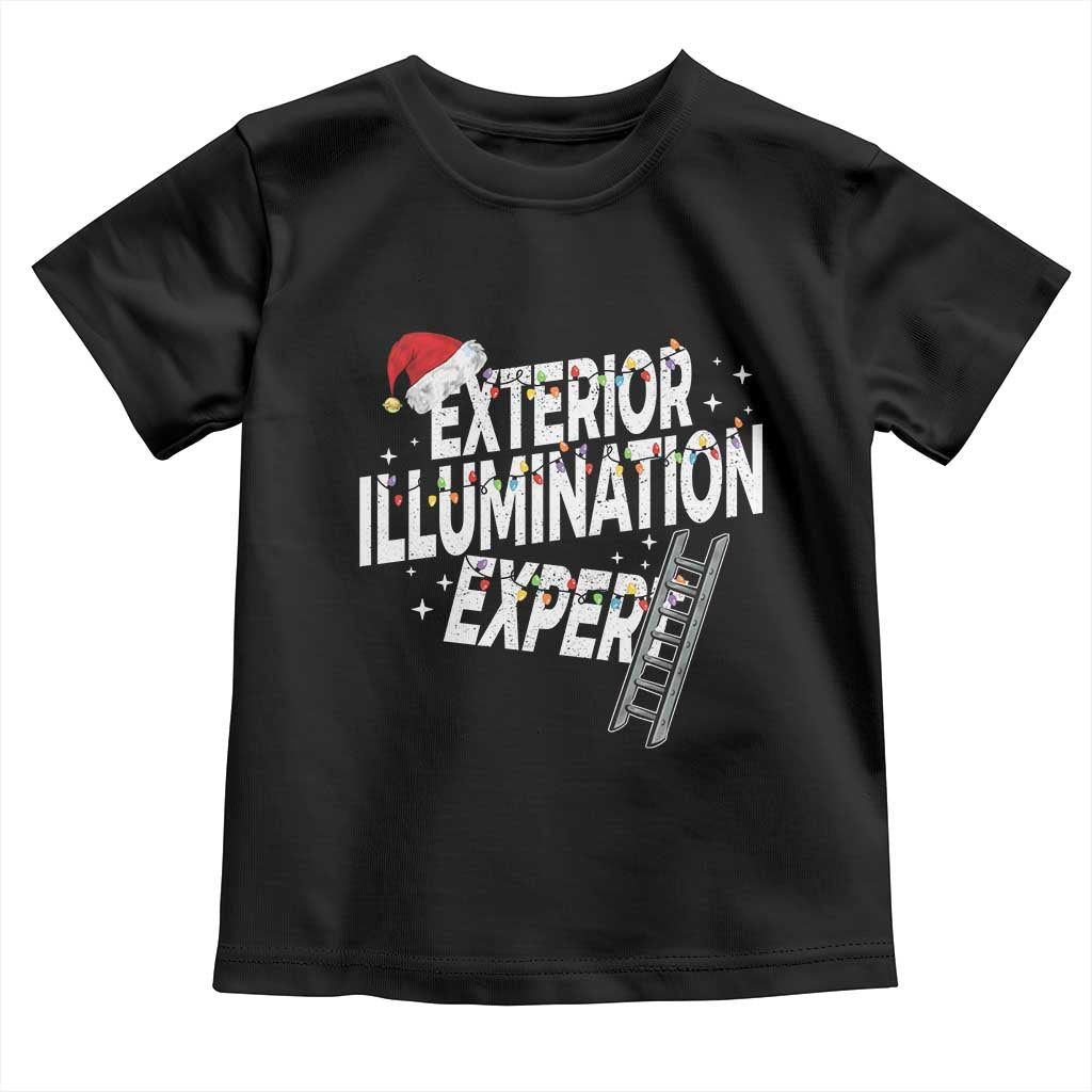 Funny Christmas Exterior Illumination Expert Toddler T Shirt Xmas Lights Decorator - Wonder Print Shop