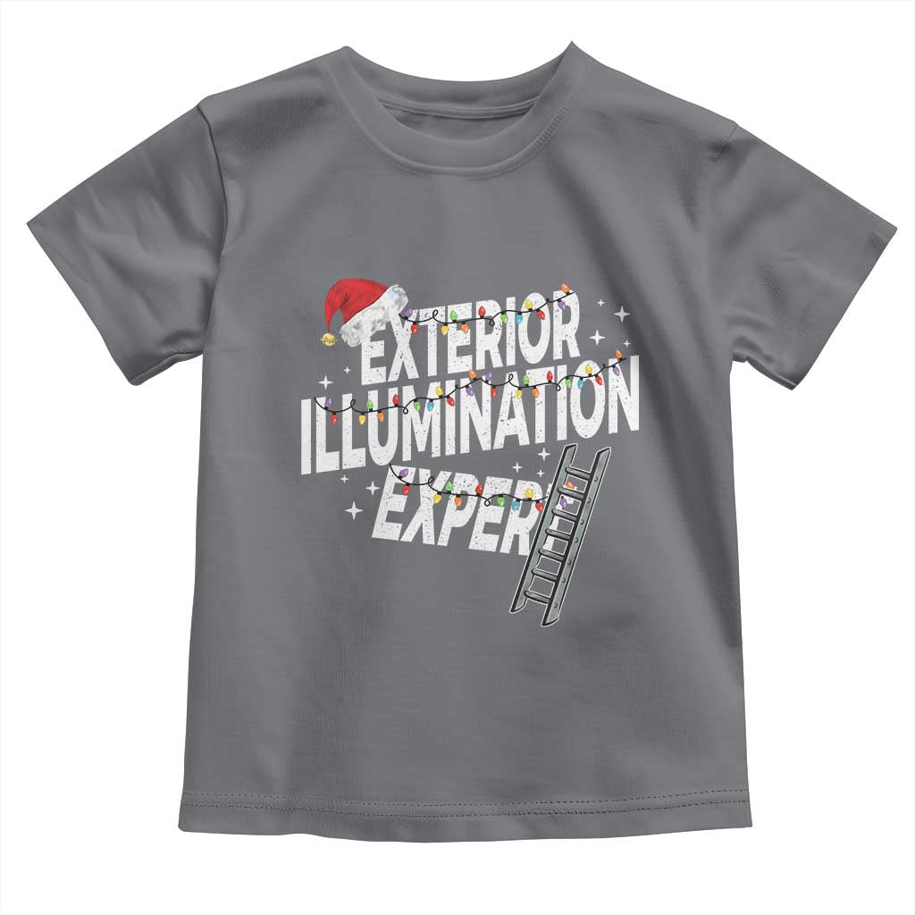 Funny Christmas Exterior Illumination Expert Toddler T Shirt Xmas Lights Decorator - Wonder Print Shop