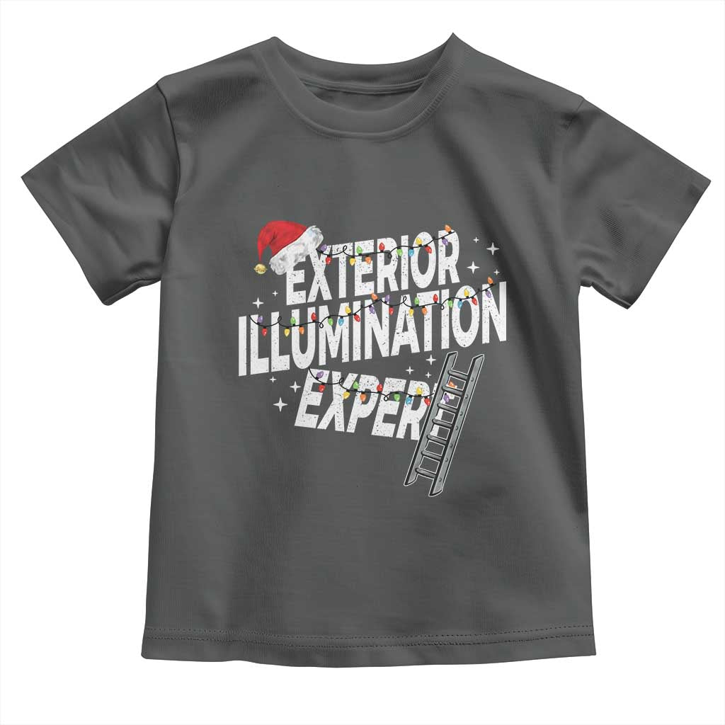 Funny Christmas Exterior Illumination Expert Toddler T Shirt Xmas Lights Decorator - Wonder Print Shop