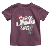 Funny Christmas Exterior Illumination Expert Toddler T Shirt Xmas Lights Decorator - Wonder Print Shop