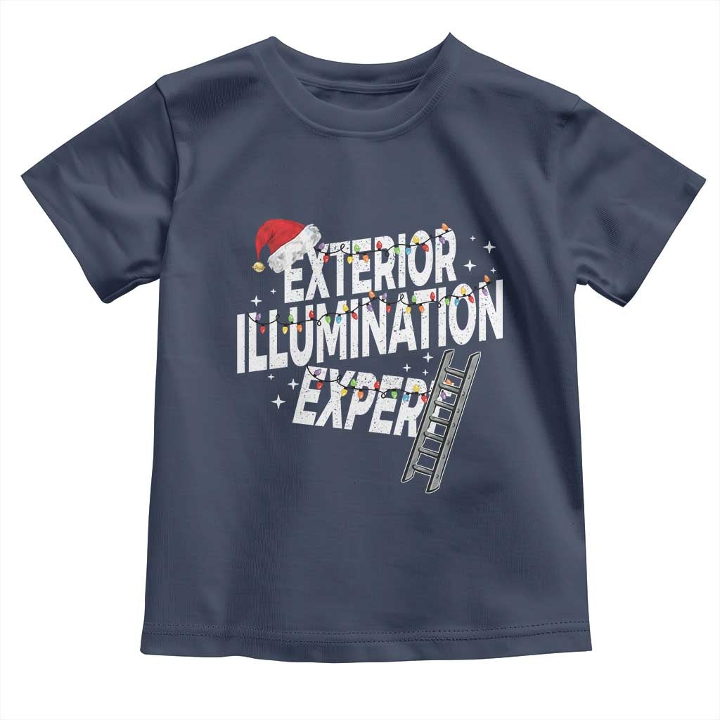 Funny Christmas Exterior Illumination Expert Toddler T Shirt Xmas Lights Decorator - Wonder Print Shop