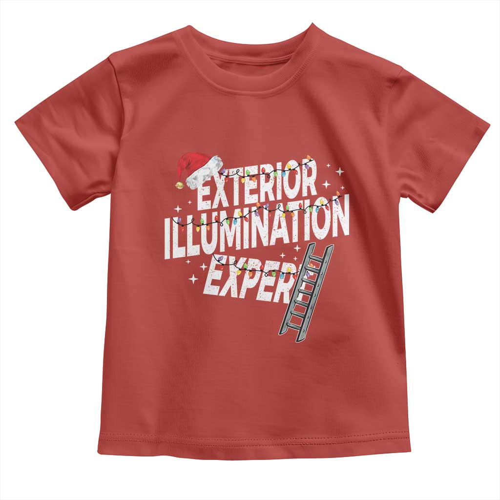 Funny Christmas Exterior Illumination Expert Toddler T Shirt Xmas Lights Decorator - Wonder Print Shop