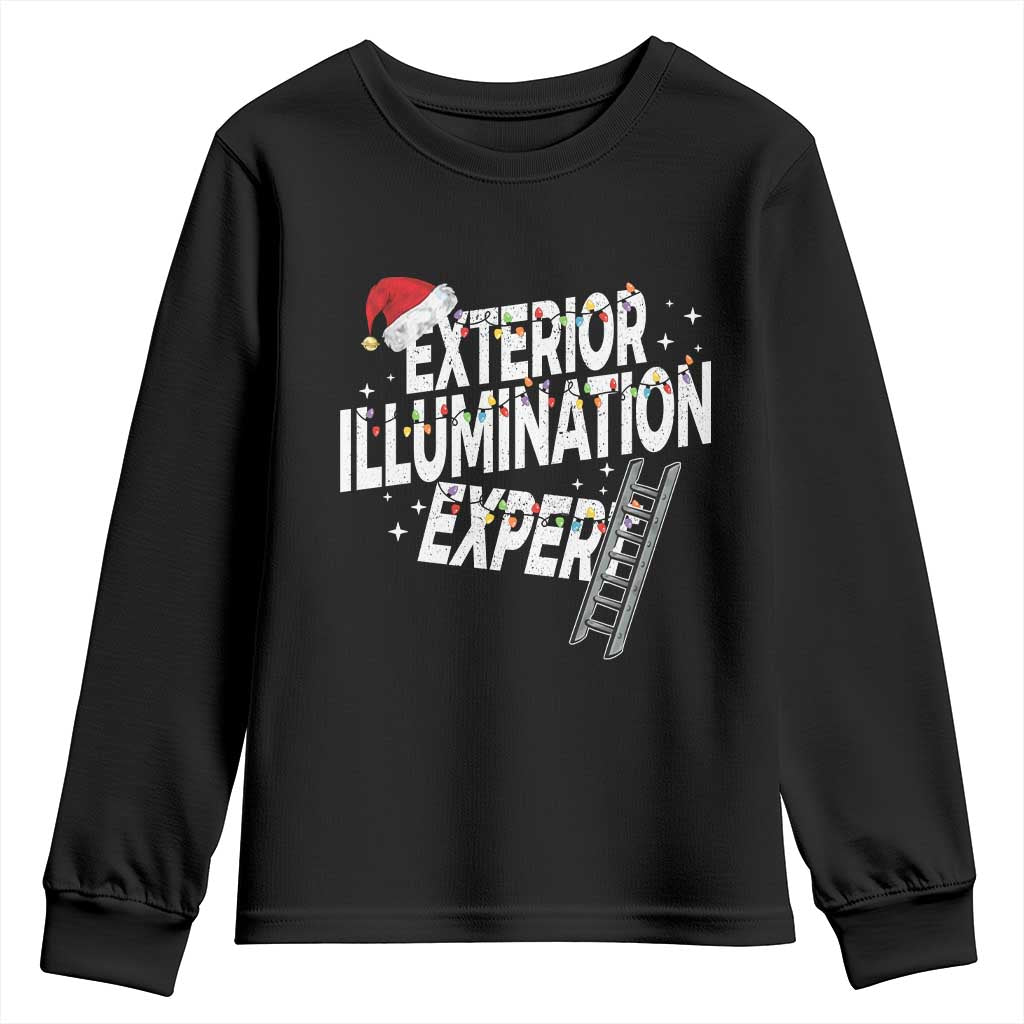 Funny Christmas Exterior Illumination Expert Youth Sweatshirt Xmas Lights Decorator - Wonder Print Shop
