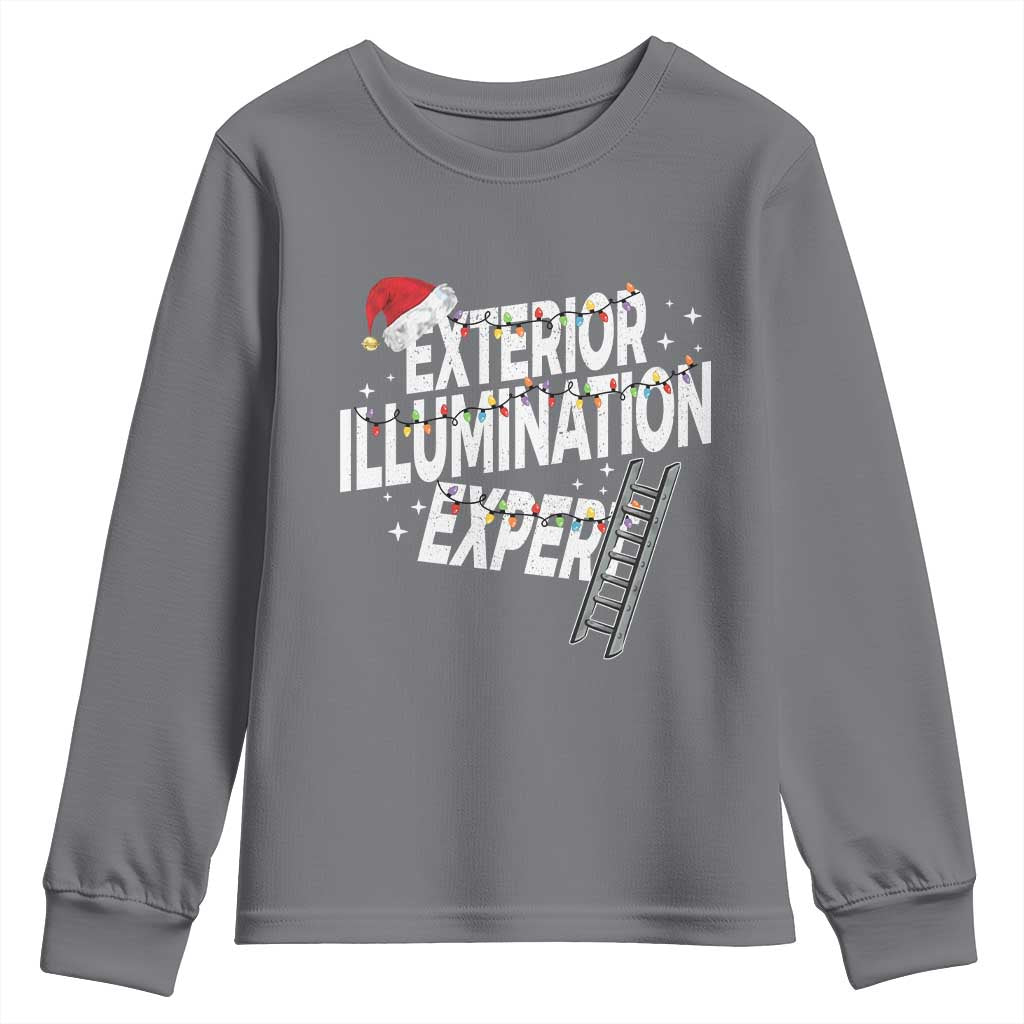 Funny Christmas Exterior Illumination Expert Youth Sweatshirt Xmas Lights Decorator - Wonder Print Shop