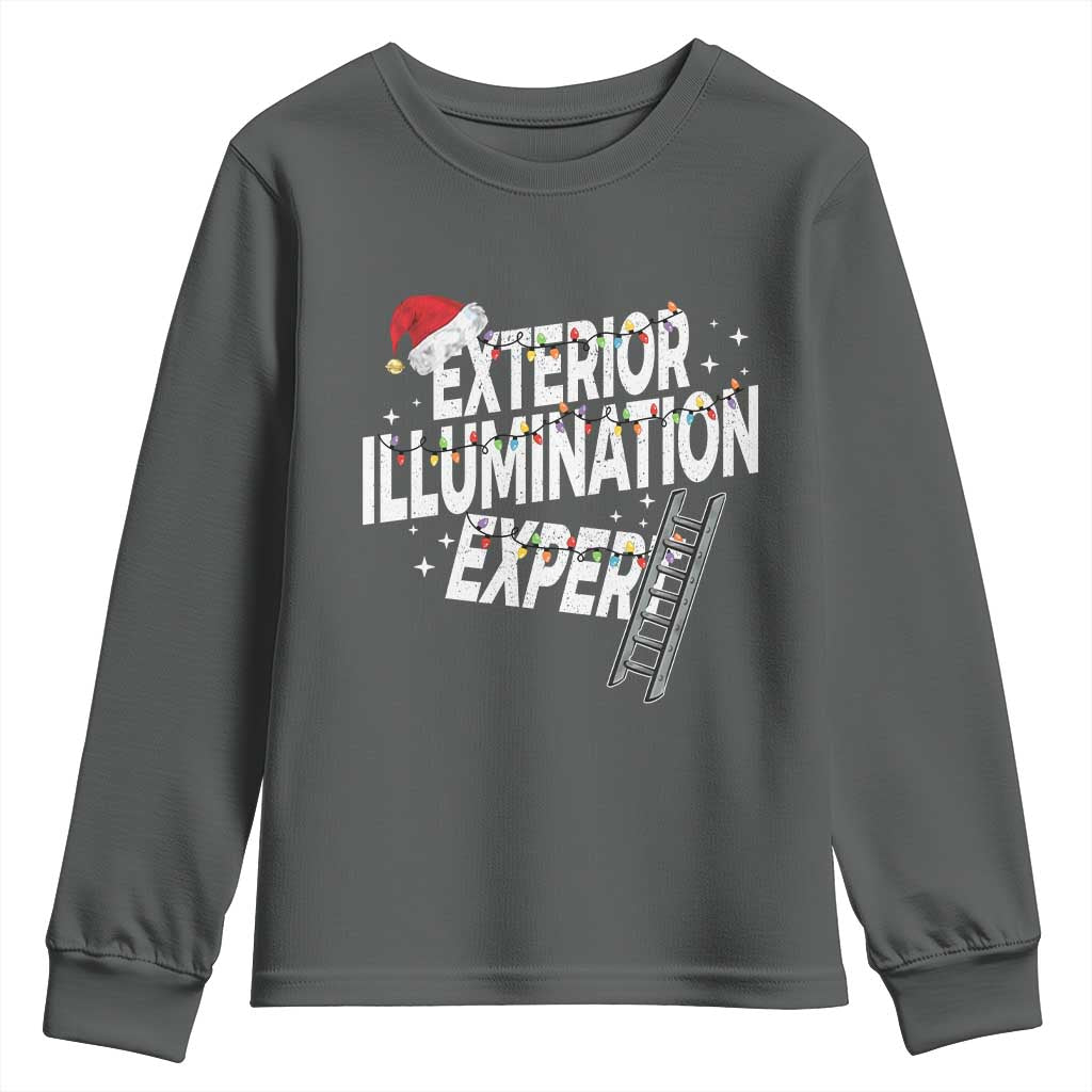 Funny Christmas Exterior Illumination Expert Youth Sweatshirt Xmas Lights Decorator - Wonder Print Shop