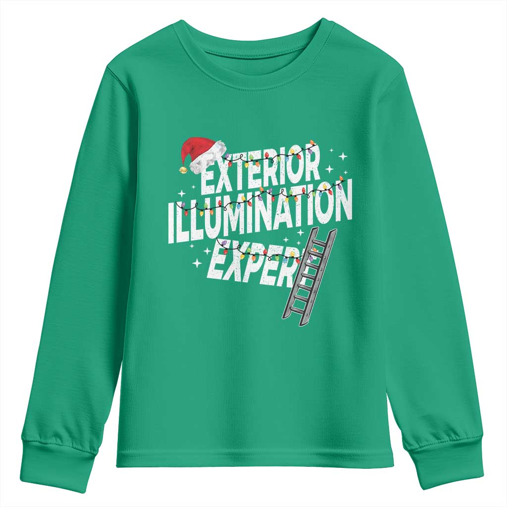 Funny Christmas Exterior Illumination Expert Youth Sweatshirt Xmas Lights Decorator - Wonder Print Shop