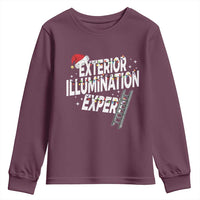 Funny Christmas Exterior Illumination Expert Youth Sweatshirt Xmas Lights Decorator - Wonder Print Shop