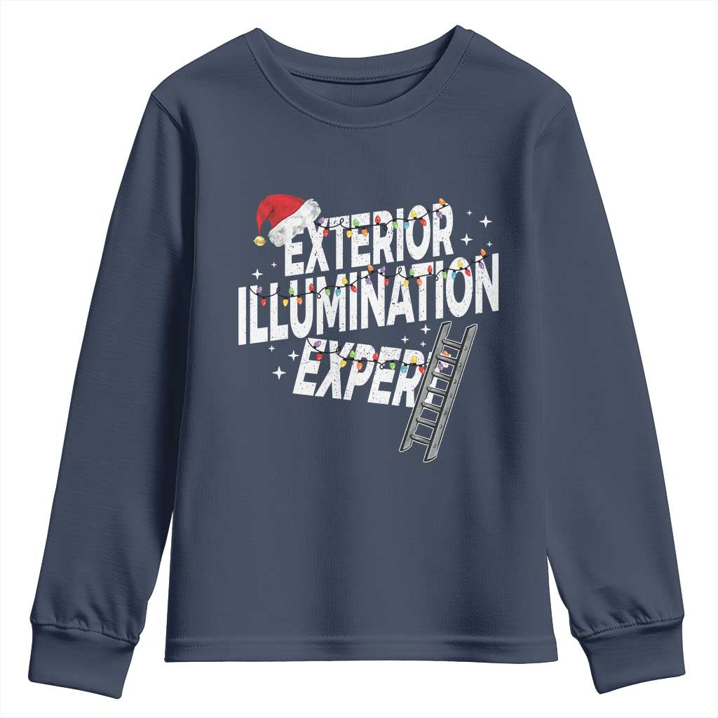 Funny Christmas Exterior Illumination Expert Youth Sweatshirt Xmas Lights Decorator - Wonder Print Shop