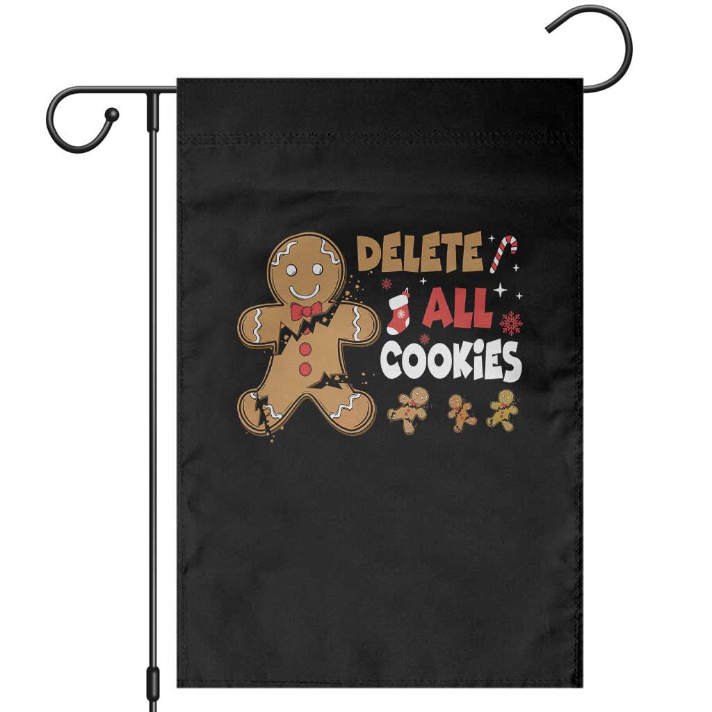 Funny Christmas Delete All Cookies Garden Flag Xmas Gingerbread - undefined