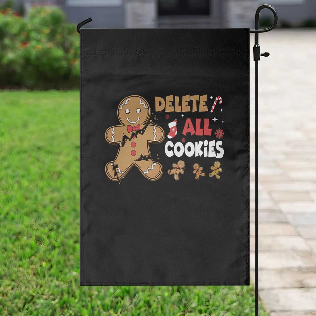 Funny Christmas Delete All Cookies Garden Flag Xmas Gingerbread - undefined