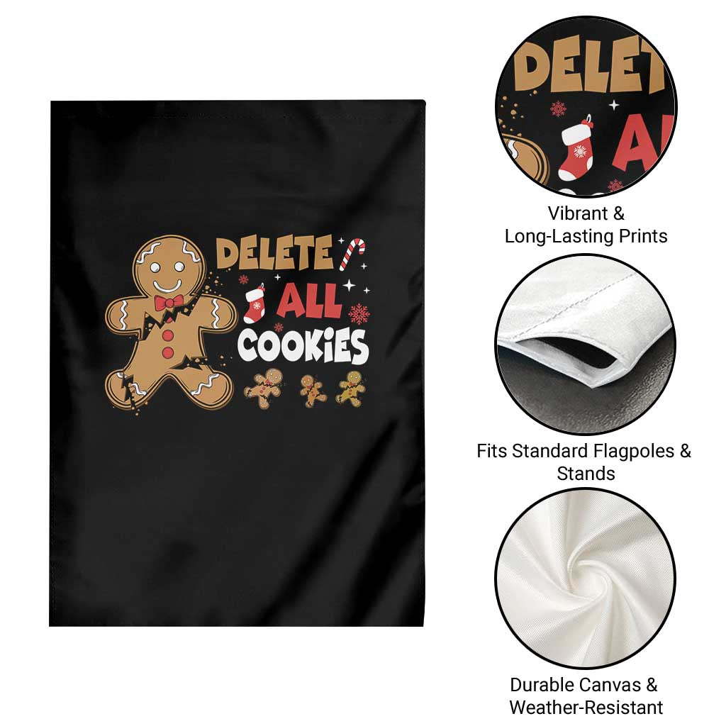 Funny Christmas Delete All Cookies Garden Flag Xmas Gingerbread - undefined