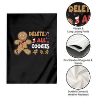 Funny Christmas Delete All Cookies Garden Flag Xmas Gingerbread - undefined