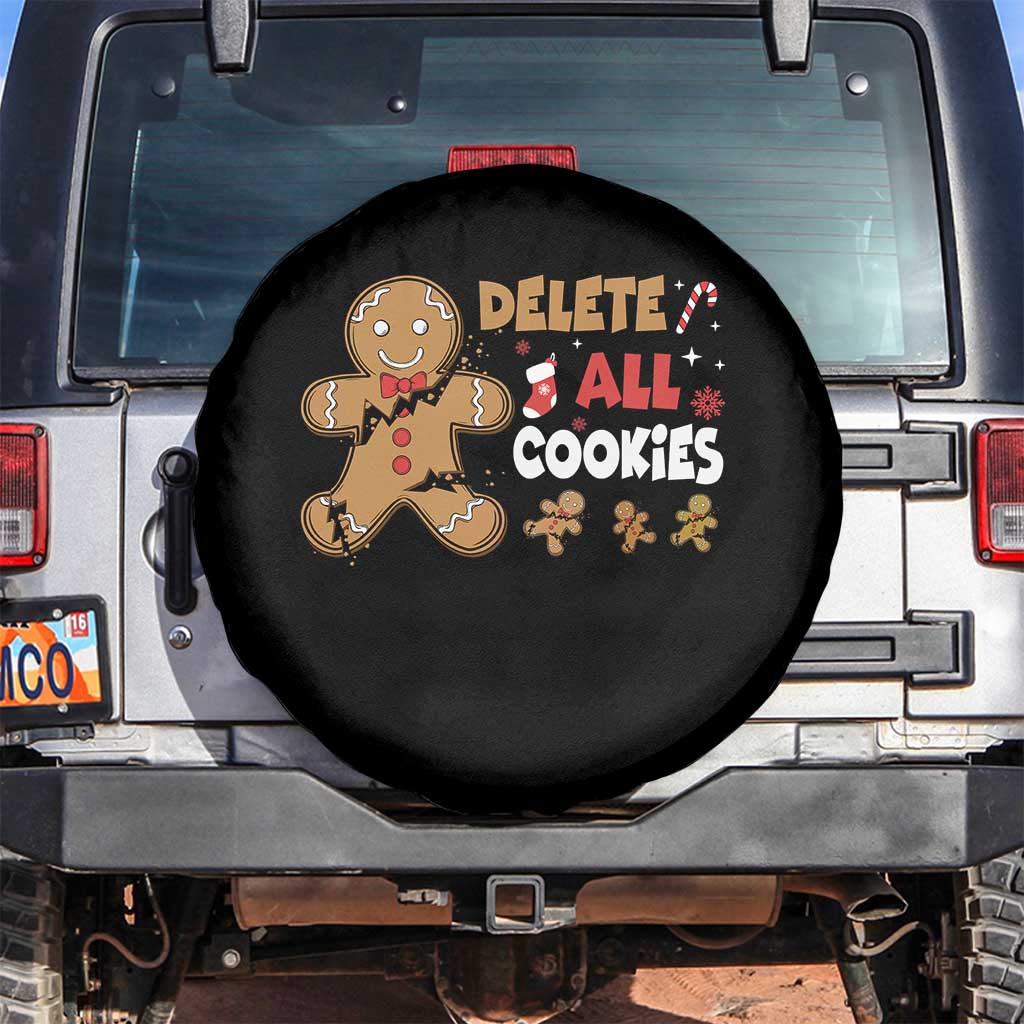 Funny Christmas Delete All Cookies Spare Tire Cover Xmas Gingerbread - Wonder Print Shop