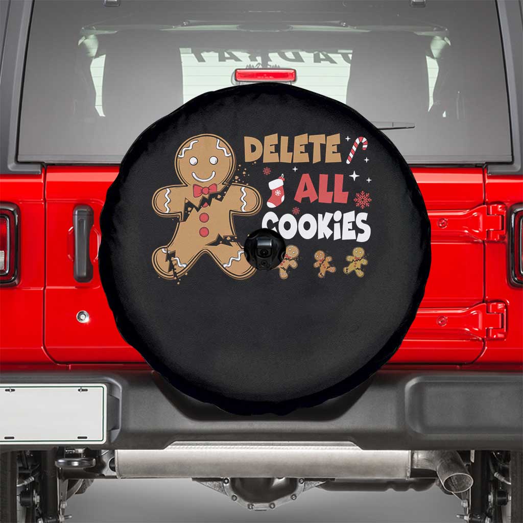 Funny Christmas Delete All Cookies Spare Tire Cover Xmas Gingerbread - Wonder Print Shop