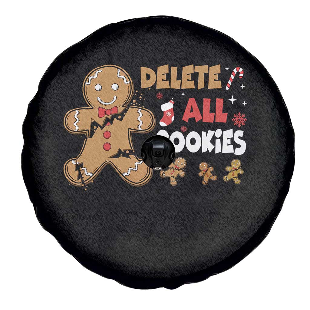Funny Christmas Delete All Cookies Spare Tire Cover Xmas Gingerbread - Wonder Print Shop