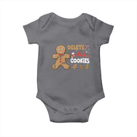 Funny Christmas Delete All Cookies Baby Onesie Xmas Gingerbread - Wonder Print Shop